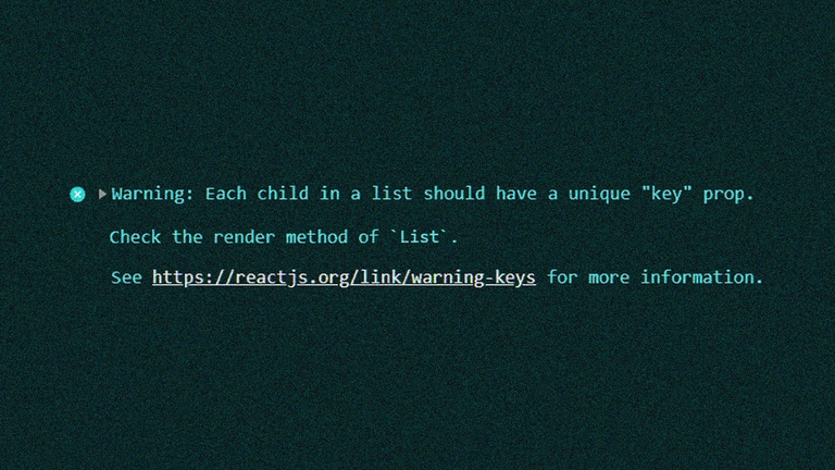 not unique key error message